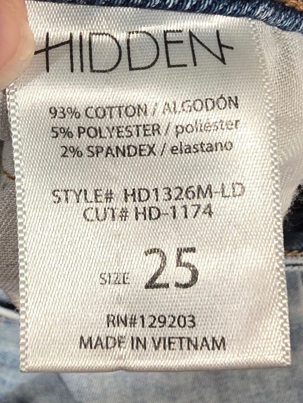 Hidden High Waisted Distressed Mom Jeans Size 25 - Picture 9 of 9